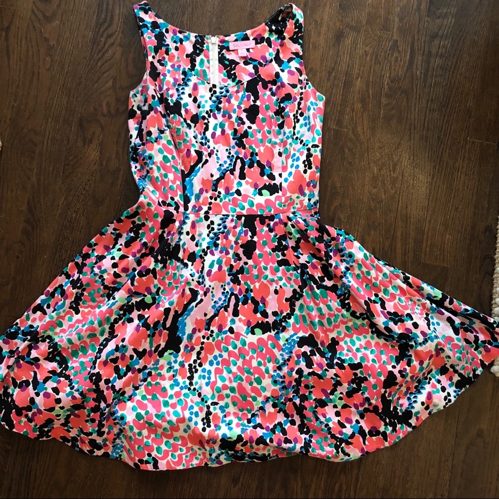 Lilly Pulitzer watercolor print a-line dress